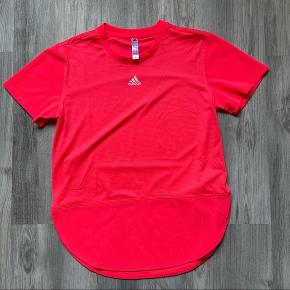 Adidas Aeroready Airy Orange Mesh Tee - Picture 6 of 12